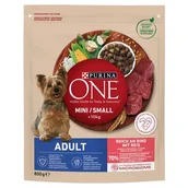 Sucha karma dla psów - Purina One Mini Adult Pies Wołowina i Ryż 800g - miniaturka - grafika 1