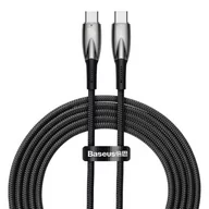 Kable USB - Baseus Glimmer Series kabel z szybkim ładowaniem USB-C 480Mb/s PD 100W 2m czarny - miniaturka - grafika 1