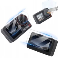 Akcesoria do kamer sportowych - SZKŁO 3W1 HARTOWANE 9H OCHRONNE FOLIA NA OBIEKTYW I EKRAN DO DJI OSMO ACTION 5 PRO - 3 SZT. - miniaturka - grafika 1