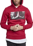 Bluzy męskie - Mister Tee Pray bluza z kapturem,z nadrukiem, damska, męska, czerwony, XL MT275-00207-0054_Ruby_XL - miniaturka - grafika 1