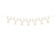 Ozdoby bożonarodzeniowe - Girlanda drewniana Renifer - 12 szt. - miniaturka - grafika 1