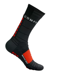 COMPRESSPORT Skarpetki biegowe zimowe PRORACING SOCKS WINTER black/high risk red - Skarpetki sportowe męskie - miniaturka - grafika 2