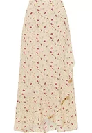 Spódnice - DreiMaster Damska spódnica midi, Jasnobrązowy, wielokolorowy, XL - miniaturka - grafika 1