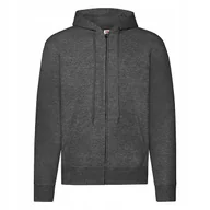 Bluzy męskie - Bluza Męska Z Kapturem Rozpinana Dark Heather Grey r. L - miniaturka - grafika 1