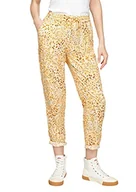 Spodnie damskie - s.Oliver Spodnie damskie, Jasny żółty Aop, 40W/Regularny - miniaturka - grafika 1