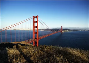 Golden gate bridge, San Fransisco USA, Carol Highsmith - plakat 80x60 cm - Plakaty - miniaturka - grafika 1