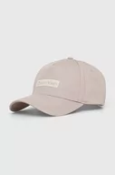 Czapki męskie - Calvin Klein czapka z daszkiem bawełniana kolor beżowy z aplikacją - miniaturka - grafika 1