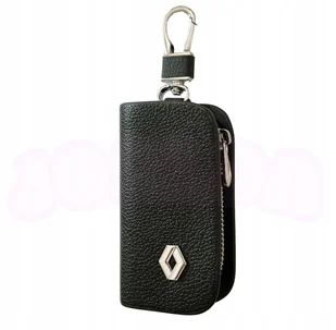 SKÓRZANE ETUI na klucze RENAULT logo KLUCZYK samochodowy ELEGANCKI brelok - Etui na klucze - miniaturka - grafika 1