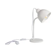 Lampy stojące - Lampka stołowa biurkowa LL DZIB TL E27 W nocna biała szkolna 5W lampa - miniaturka - grafika 1