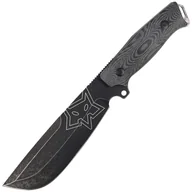 Noże - Nóż FOX Native Sandblasted Black Micarta, Black Idroglider Stone Washed D2 by Andrea Todesco (FX-611) - miniaturka - grafika 1