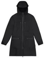 Kurtki i kamizelki sportowe damskie - Rains damski płaszcz przeciwdeszczowy CARGO CURVE JACKET W3 12050 01 BLACK XL - miniaturka - grafika 1