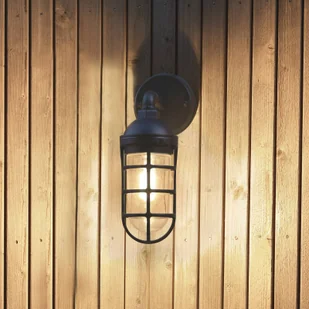 Konstsmide Kinkiet zewnętrzny Olbia, czarny, aluminium, wysokość 33 cm - Lampy ogrodowe - miniaturka - grafika 1