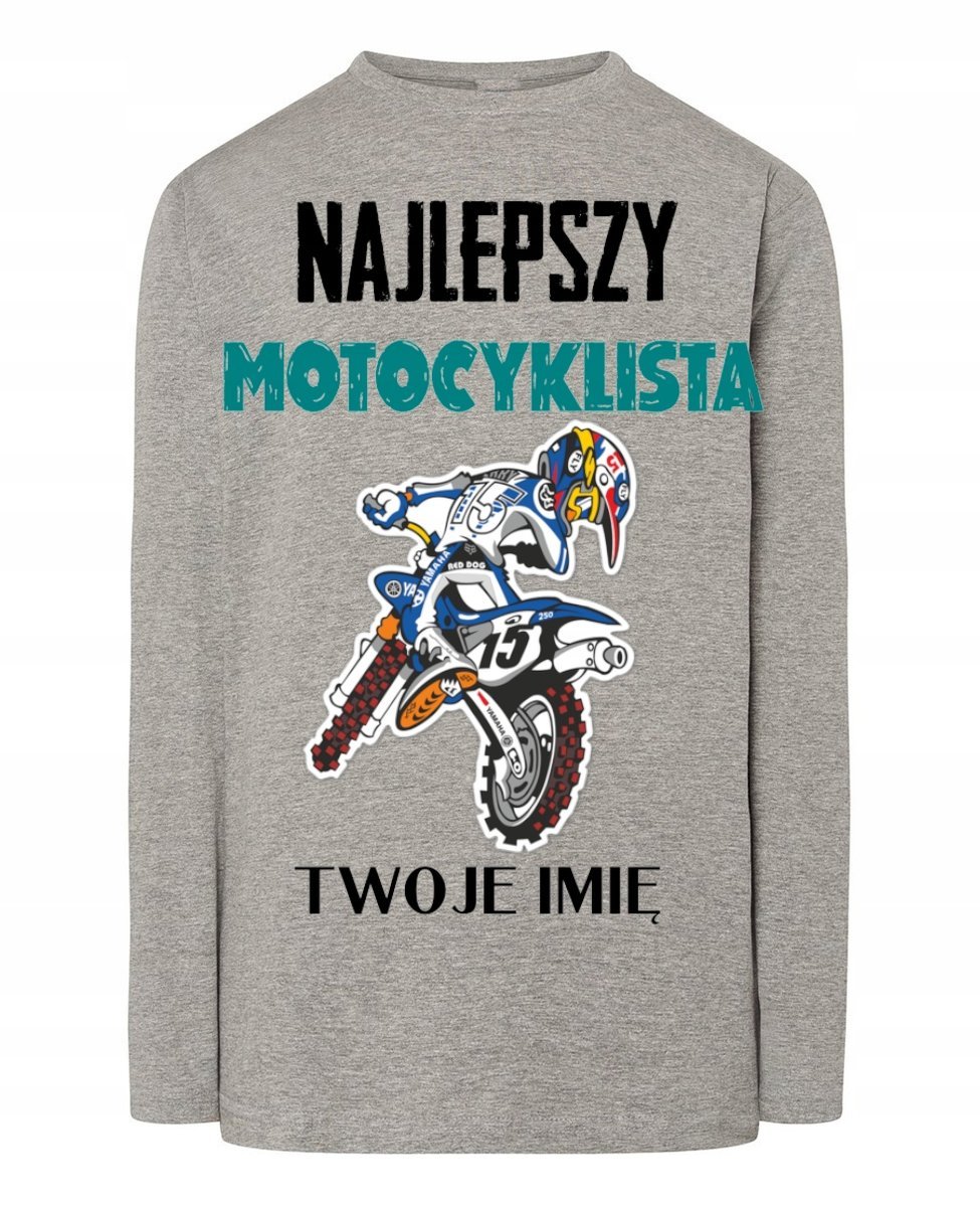 Longsleeve Najlepszy Motocyklista Imię r.M
