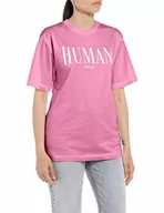 Koszulki i topy damskie - Replay T-shirt damski, 307 Candy Pink, S - miniaturka - grafika 1