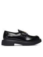 Półbuty damskie - LOVE MOSCHINO Loafersy JA10404G0NJD0000 Czarny - miniaturka - grafika 1