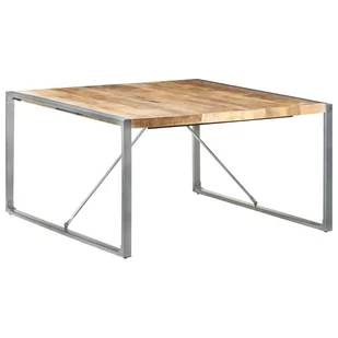 Stół jadalniany, 140 x 140 x 75 cm, surowe drewno mango - Stoły - miniaturka - grafika 1