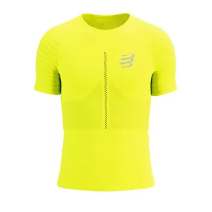 COMPRESSPORT Koszulka biegowa RACING SS T-SHIRT safe yellow - Bielizna sportowa męska - miniaturka - grafika 1