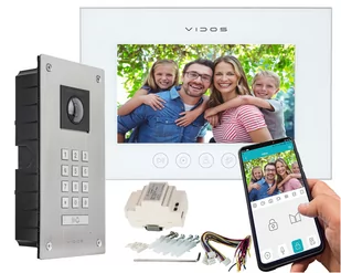 Wideodomofon Vidos X stacja bramowa z szyfratorem S14D (podtynkowa) oraz monitor M11W-X WiFi Android FHD - Wideodomofony - miniaturka - grafika 1