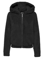 Kurtki damskie - Bestseller A/S Damska kurtka ONLNEWANNA Contact Sherpa CC OTW, czarna, L, Schwarz, L - miniaturka - grafika 1