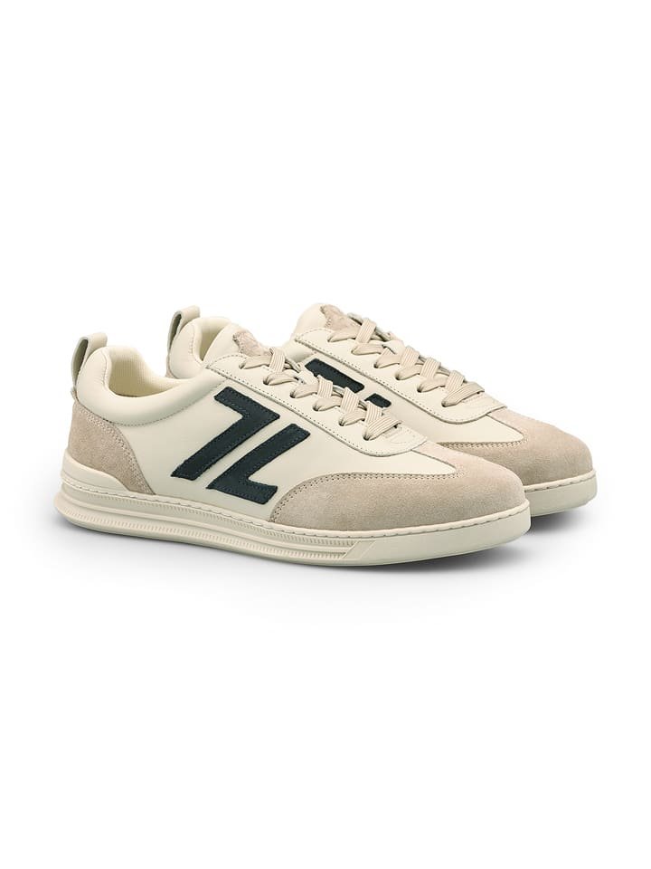 LLOYD Skórzane sneakersy w kolorze beżowo-czarnym