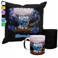 Gadżety dla niej i dla niego - ZESTAW KUBEK MAGICZNY ZMIENIAJĄCY KOLOR + POSZEWKA THE SMERFS + IMIĘ - miniaturka - grafika 1