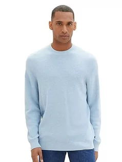 Swetry męskie - TOM TAILOR sweter męski, 13155 - Daylight Blue Melange, M - grafika 1