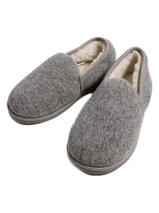 Kaiser Naturfellprodukte Kapcie wełniane w kolorze szarym - Kapcie damskie - miniaturka - grafika 1