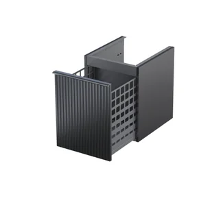 Szafka łazienkowa pod blat z koszem na pranie Oristo Etna 40 cm czarny mat OR52-SN1S-40-8R - Szafki łazienkowe - miniaturka - grafika 1