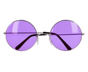 Okulary Hippie Xl fiolet - Stroje karnawałowe - miniaturka - grafika 1
