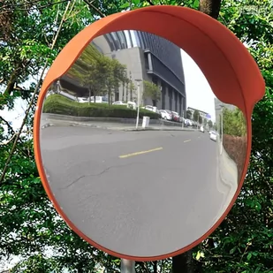 vidaXL vidaXL Convex lustro drogowe 45 cm pomarańczowy plastik - Wyposażenie miejsc publicznych - miniaturka - grafika 2