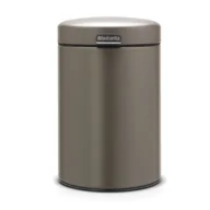 Kosze na śmieci - Brabantia Kosz na śmieci New Icon 3l montowany na ścianie platynowy 116223 - miniaturka - grafika 1