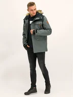 Kurtki narciarskie - Quiksilver Kurtka snowboardowa Selector EQYTJ03226 Szary Modern Fit - miniaturka - grafika 1