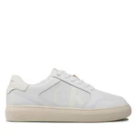 Sneakersy męskie - Sneakersy Calvin Klein Jeans Casual Cupsole Lth-Pu Mono YM0YM00573 Biały - miniaturka - grafika 1
