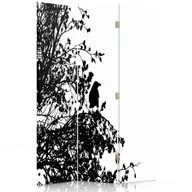 Parawany - Parawan dwustronny FEEBY, Ptak Czarno Biały 110x170 - miniaturka - grafika 1