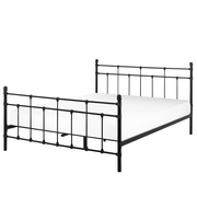 Łóżka - Łóżko metalowe 160 x 200 cm czarne LYNX Lumarko! - miniaturka - grafika 1