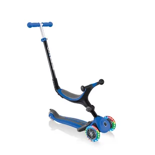Globber Hulajnoga jeździk rowerek GO-UP Foldable Plus Lights 643-100 Navy Blue 643-100 - Hulajnogi - miniaturka - grafika 1