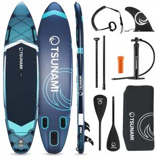 Deska Sup Dmuchana Do Pływania Pompowana Akcesoria Plecak Tsunami 350cm T12 - Plecaki - miniaturka - grafika 1