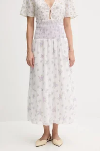 Pepe Jeans spódnica kolor biały maxi rozkloszowana PL901223 - Spódnice - miniaturka - grafika 1