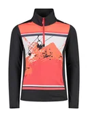 Bluzy damskie - CMP Bluza polarowa w kolorze pomarańczowo-czarnym - miniaturka - grafika 1