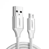 Kable USB - UGREEN Kabel micro USB QC 3.0 2.4A 2m (biały) - miniaturka - grafika 1