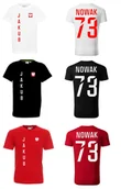 Koszulki sportowe męskie - Koszulka Jakub NOWAK 73 POLSKA Siatkówka jr - miniaturka - grafika 1