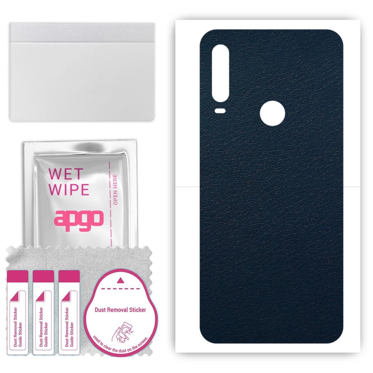 Folia naklejka skórka strukturalna na TYŁ do alcatel 1SE (2020) - Skóra Granatowa - apgo SKINS