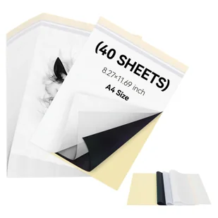 TEMU PeriPage do kalkowania tatuaży, 40 arkuszy, , 4 warstwy, do ręcznego rysowania, do termokopiarki, wysokiej jakości szablon - Inne - miniaturka - grafika 1