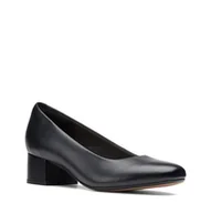 Półbuty damskie - Clarks Marilyn Leah E [Black Leather] - Rozmiar 40 - miniaturka - grafika 1