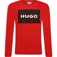 Koszulki dla chłopców - HUGO KIDS Longsleeve | Regular Fit - miniaturka - grafika 1