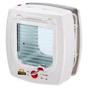 Pozostałe akcesoria dla kotów - Ferplast Klapa ferplast kotów i psów Swing 7 z 4-drożny system zamykania z tworzywa sztucznego w kolorze białym/wymiary: 22,5 x 25,2 x 10,4 cm/zestaw z magnetycznym system i pasek na szyję, biały 72090011 - miniaturka - grafika 1