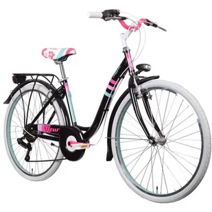 Rower miejski MBM Fleur 6S 26 cali damski Czarny - Rowery - miniaturka - grafika 1