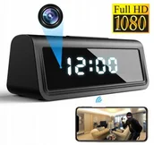 Minikamery i aparaty szpiegowskie - Zegar Biurkowy z Kamerą WiFi 4K FHD na Żywo Dz-Nocny (cały świat) Ukryta w Zegarku Biurkowym + Zapis - miniaturka - grafika 1