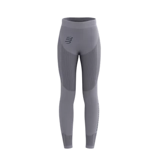 Spodnie sportowe damskie - COMPRESSPORT Legginsy termoaktywne damskie ON/OFF TIGHTS szare - grafika 1