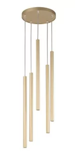 Sopel Koło lampa wisząca 5-punktowa złota 33627 - Lampy sufitowe - miniaturka - grafika 1